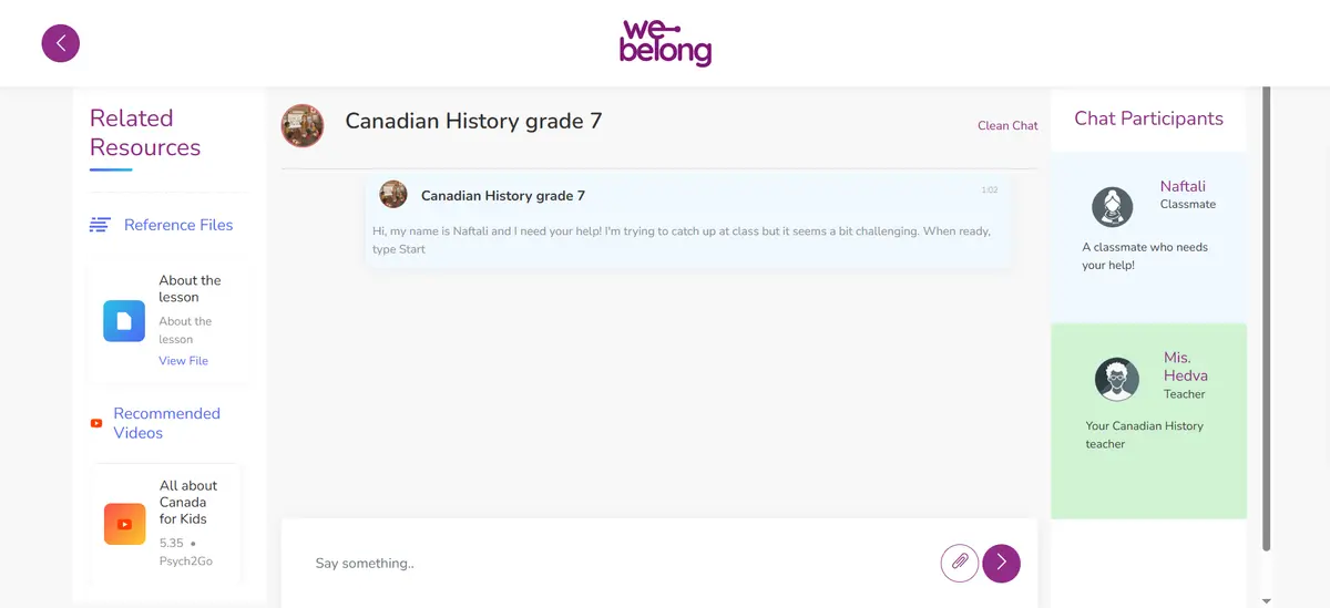 Homepage design for We-belong